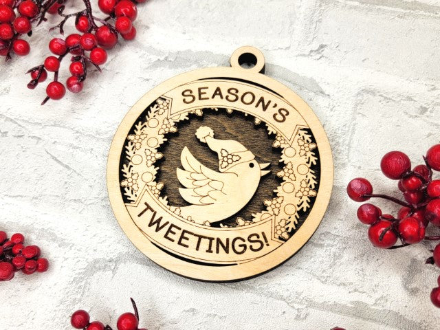 Funny Punny Ornaments - Seasons Tweetings