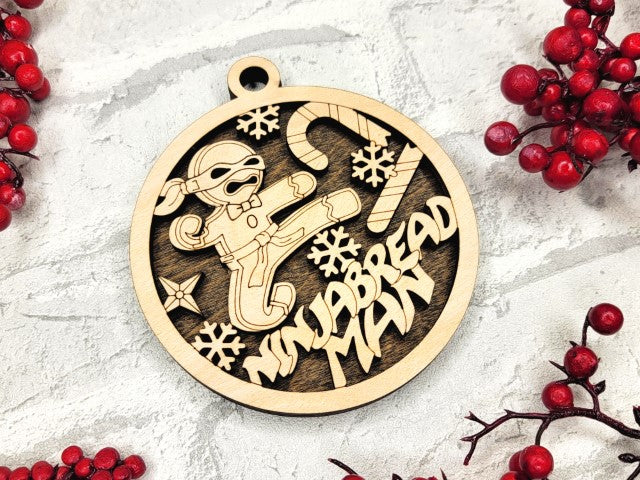 Funny Punny Ornaments - NinjaBread Man