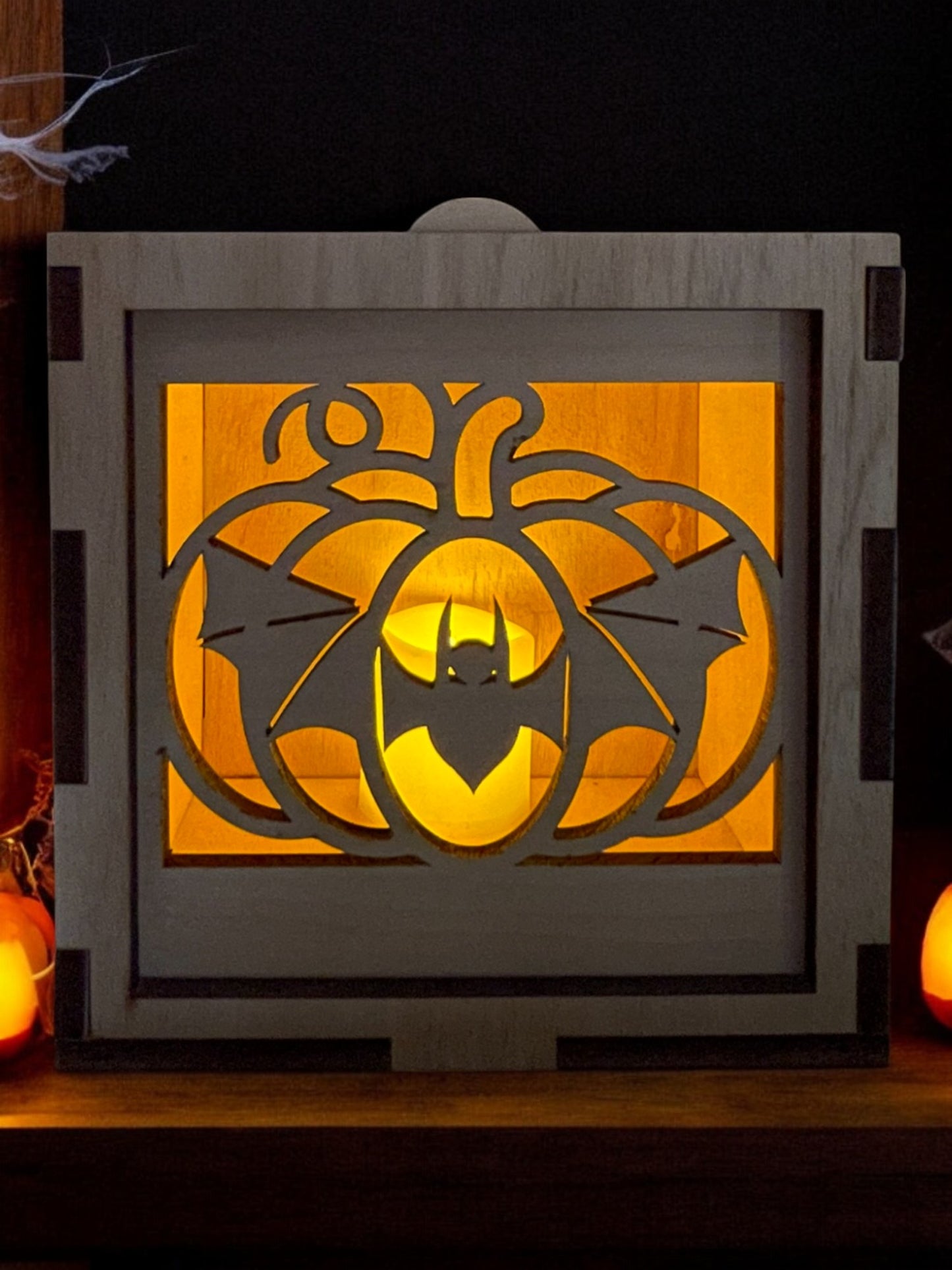 Pumpkin Bat Square Face