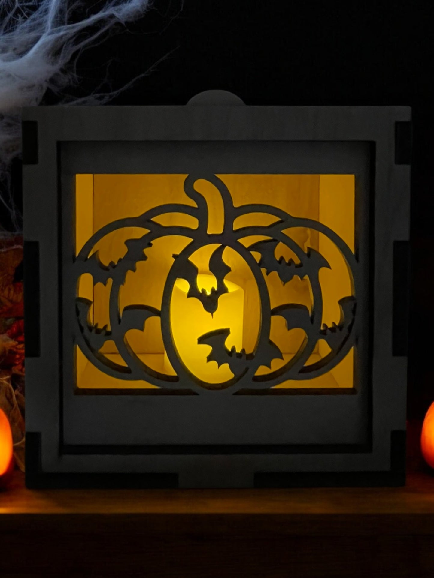 Pumpkin Bats Square Face