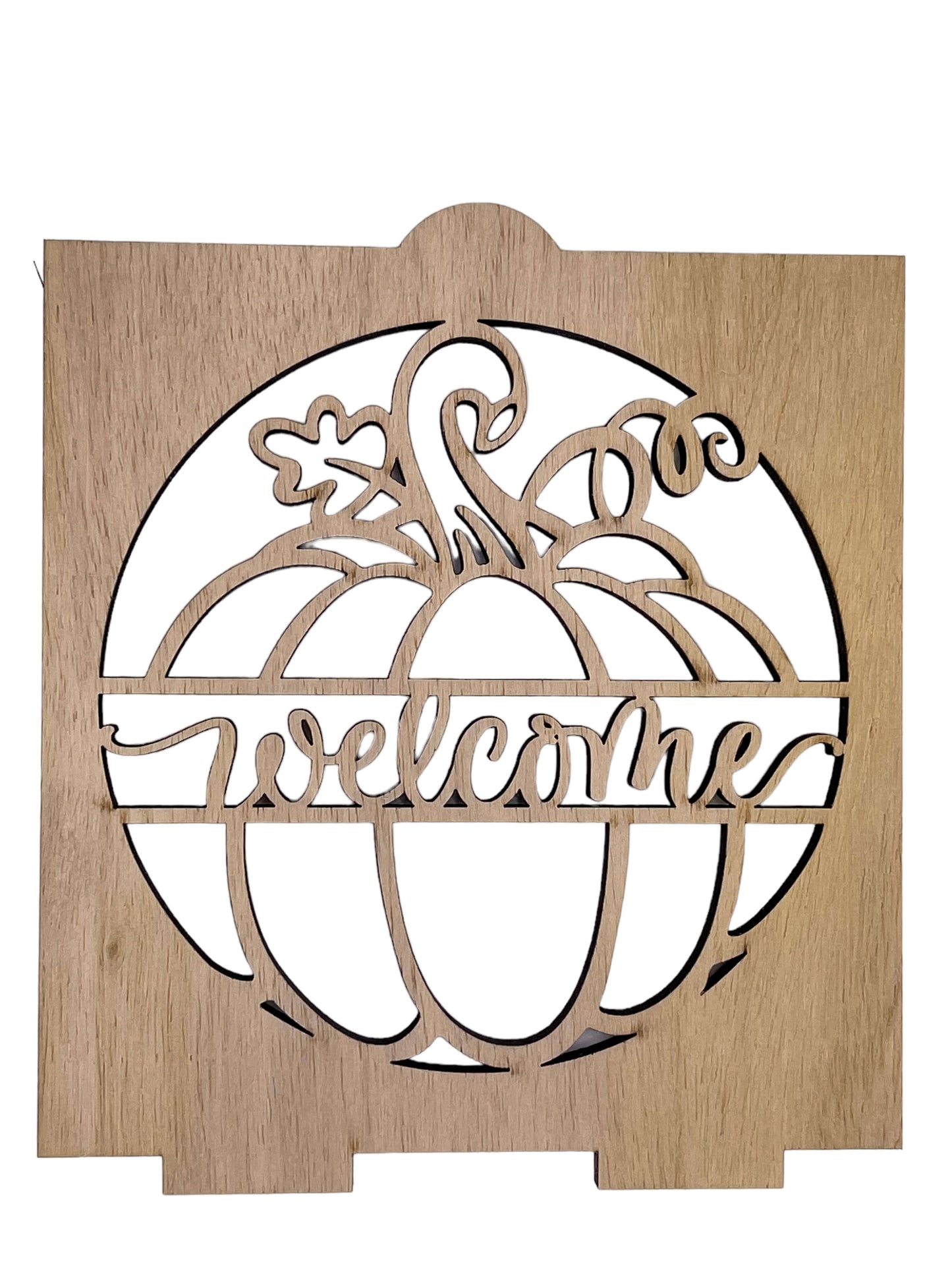 Pumpkin Welcome Square Face