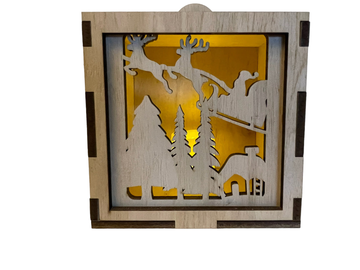 Santa in his Sleigh Square Face