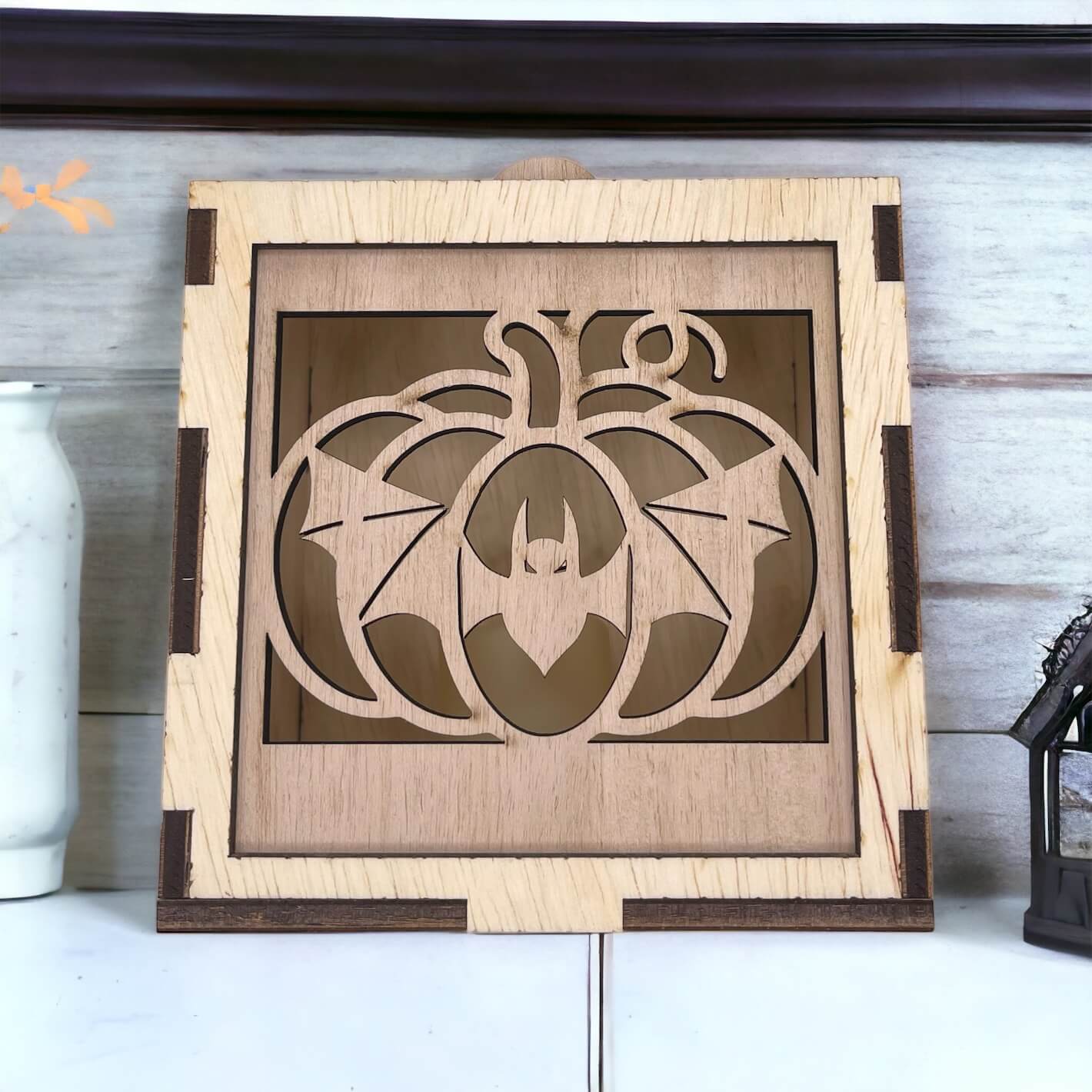Pumpkin Bat Square Face