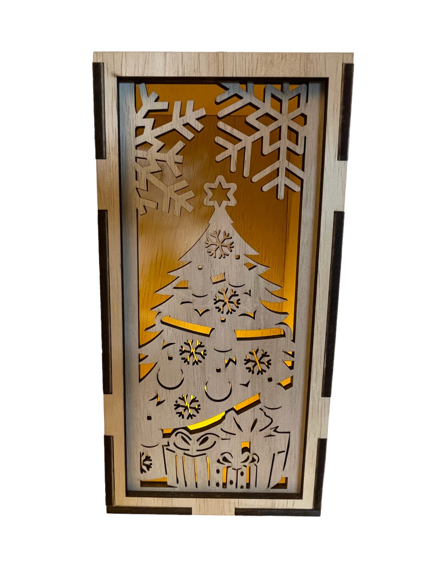 Tree with Snowflakes and Gifts - Vertical Face