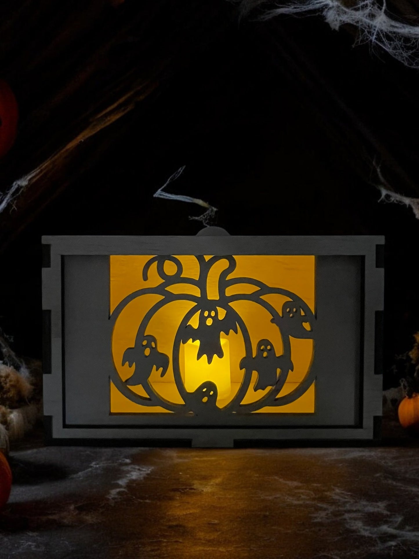 Ghostly Pumpkin Horizontal Face